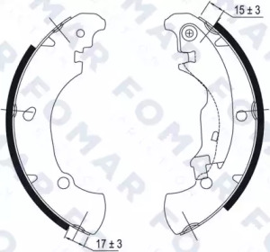 Комлект тормозных накладок (FOMAR Friction: FO 9044)